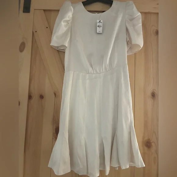 chinese dress ladies Shop Cream A Line Ruffle Sleeve Mini Dress - for Women | OUTZIDR